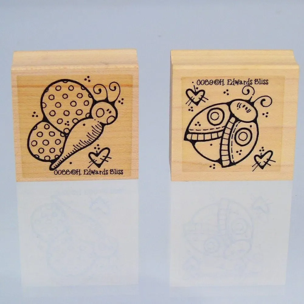 Butterfly Stamp Ladybug Stamp H Edward Bliss Stamps New Unused Craft Stamps